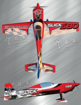 Extreme Flight Slick Red White Checkers 2