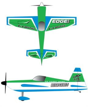 3D Hobby Shop Edge540 - Green Graphic Package