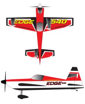 3D Hobby Shop Edge 540 - red Graphic Package