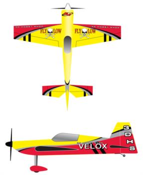 3D Hobby Shop Velox - yellow Graphic Package 1