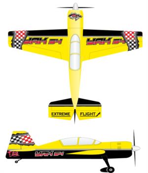Extreme Flight Yak black checker Graphic Package