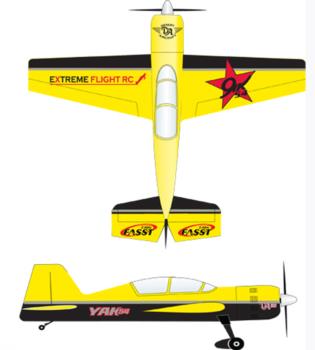 Extreme Flight yellow-black Yak 54-2 Graphic Package