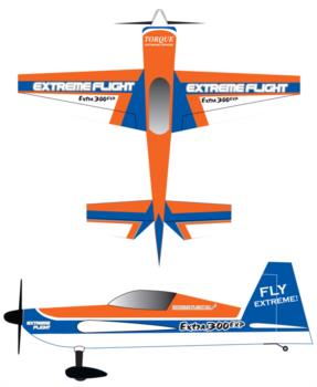 Extreme Flight Extra 300EXP-orange Graphic Package