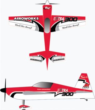 Aeroworks red/black Extra 300 Graphic Package