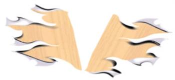 Wood Tear Away rc digital decal