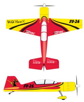 WildHare Sukhoi red-yellow Graphic Package
