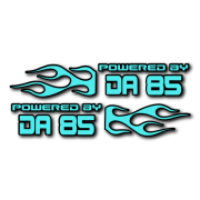 Powered by DA Flame LR 85 V2 Decal
