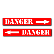 danger arrow Decal