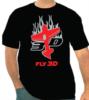 3d flame tshirt