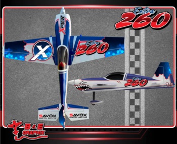 Extreme Flight Extra 260 Zr3 Red Blue