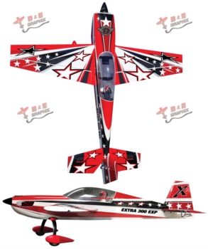 Extreme Flight Extra 300 V2 Red Black 2