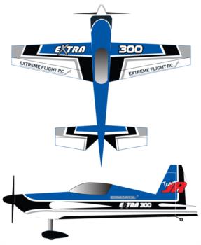 extreme flight extra blue white